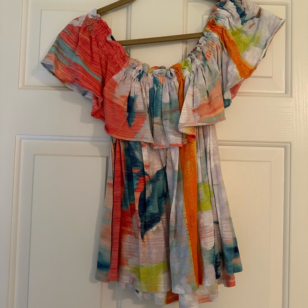 NWOT Anthropologie Meadow Rue Effervesce Off-the-Shoulder Top, size: M